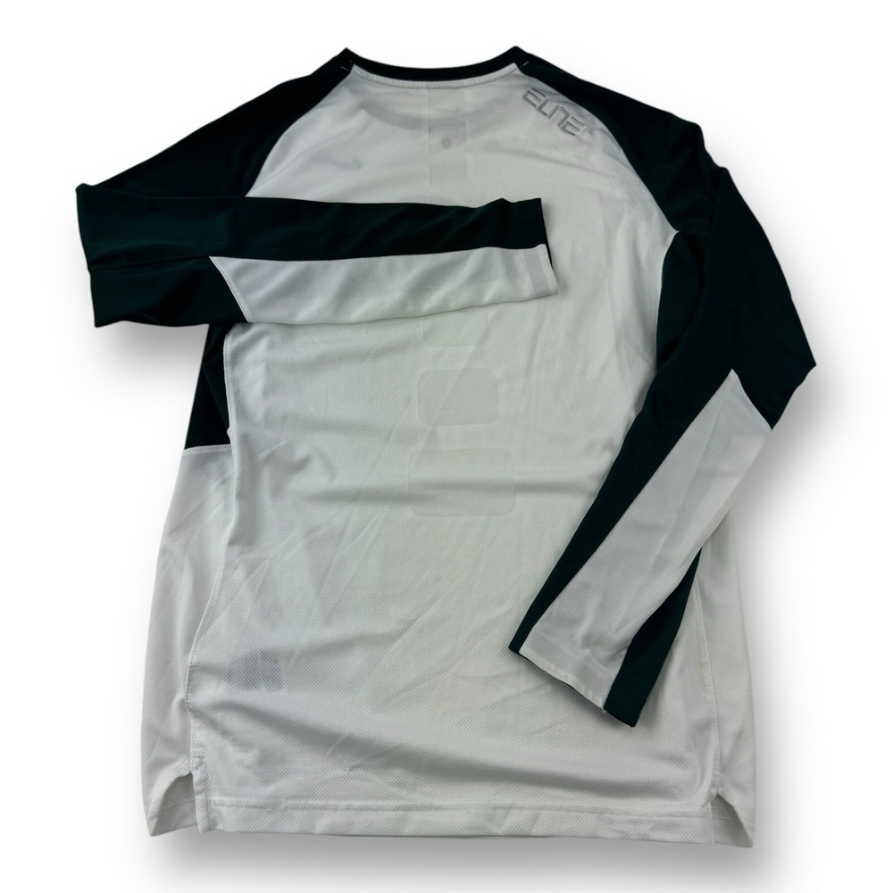 Nike Medium Michigan State Spartans Elite Green & White Long Sleeve DriFit Shirt - Picture 3 of 7